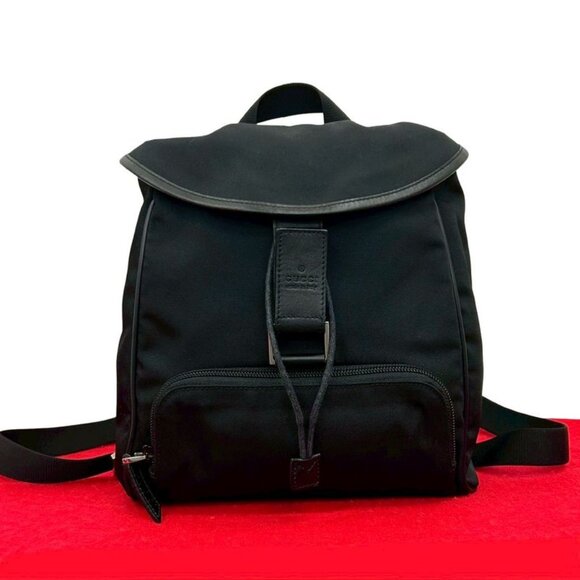 Gucci Logo Nylon Cuff Leather Mini Rucksack Sac Backpack main image 8